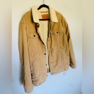 Levi's Men's Brown Sherpa-Lined Jacket